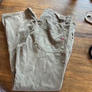 Quik Silver Quik Jean 36x32 Regular Fit Corduroy Tan Pants
